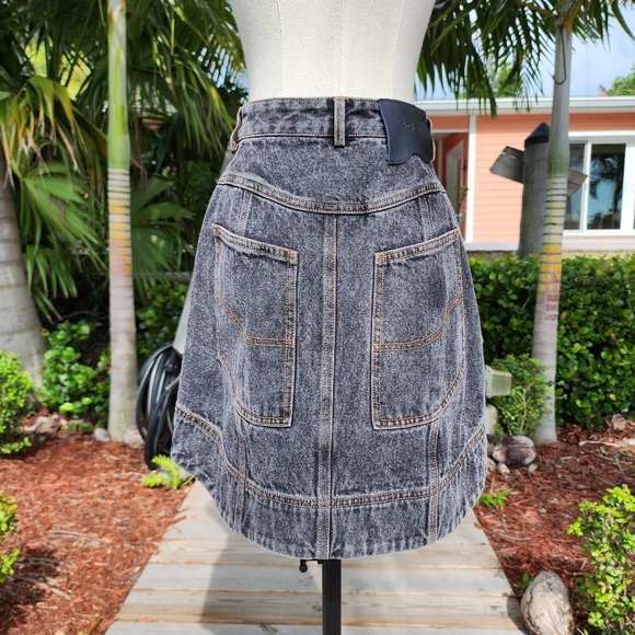 Acler Ledgebrook Denim Mini Skirt Sz 4 NWT - Picture 4 of 15